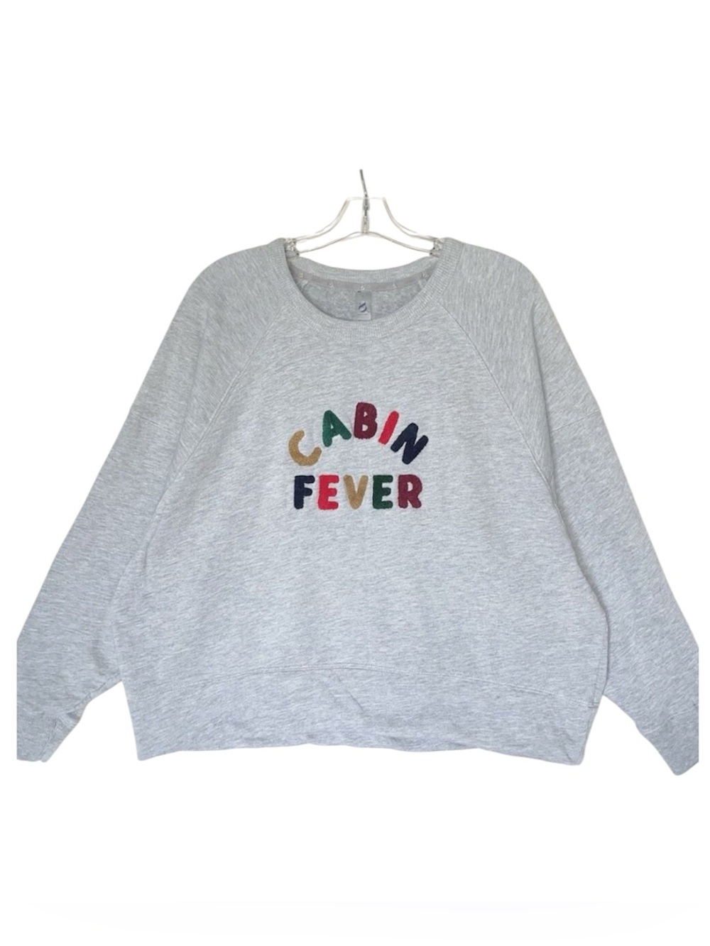 Lou Grey Sweatshirt Pullover Womens Size L Cabin Fever Gray Top Long Sleeves
